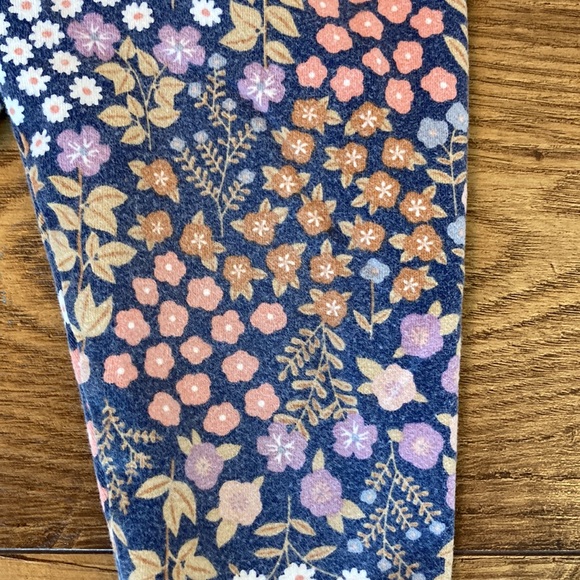 Carter’s Denim Ruffle shirt with Floral Leggings - Picture 9 of 9